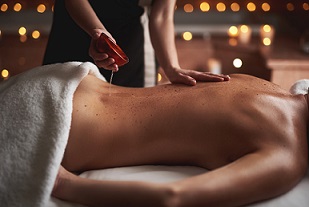 Abhyanga (Meaning: Anoint the body head to toe with warm oil) will melt your cares away! This luxurious massage uses very warm oil, lighter pressure, and designed for the utmost relaxation. This session also incorporates a beautiful 2-step hot oil scalp massage using our sesame and coconut oil blend with pure essential oils (cedarwood, sandalwood, frankincense, vetiver, lavender) for scalp purity and hair growth. This session provides relaxation from the top of your crown to your toes.